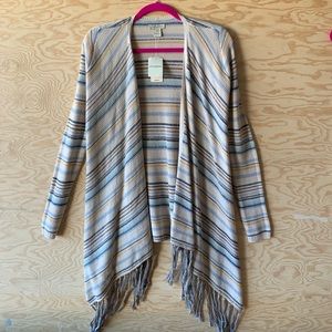 Multi colored stripped cardigan